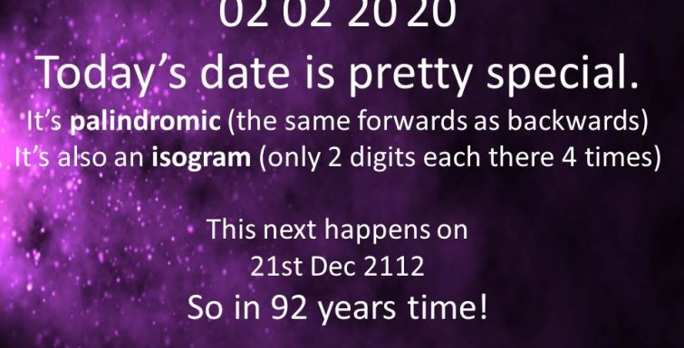 February already and today’s date is particularly special!