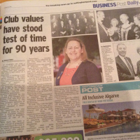 Deborah Labbate Nottingham City Business Club in the Nottingham Post 90th Anniversary June 2014 Club values stand test of time. Business in Nottingham since 1924